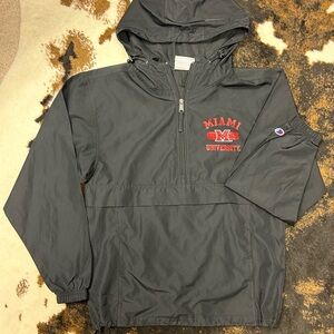 Black Miami University Windbreaker